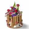 Zomerse creatie op hout
