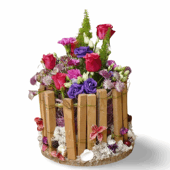 Zomerse creatie op hout