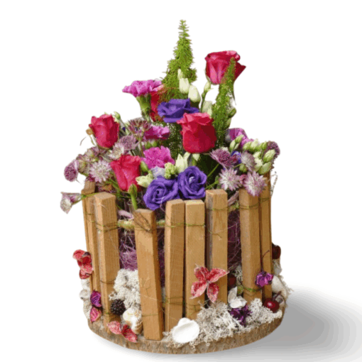 Zomerse creatie op hout