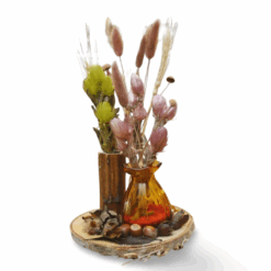 Herfstcompositie op berk compact