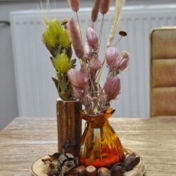 Herfstcompositie op berk compact - Afbeelding 2