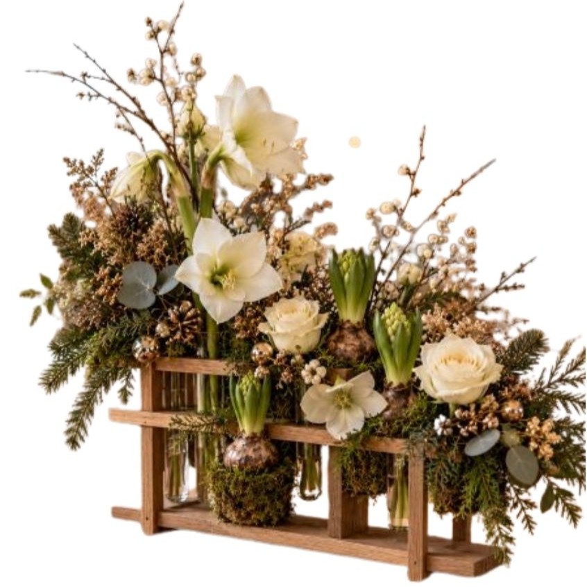 Aperitiefworkshop bloemschikken zondag 20 december 10.30h - 12.30h Wondelgem